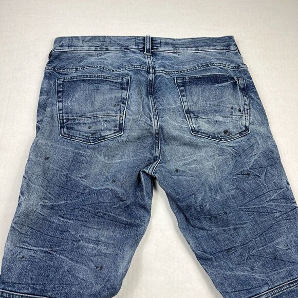 Pacsun Mens Stacked Skinny Jeans Blue Denim Slim Fit Stretch Zip Up Size 31 x 32 - Picture 9 of 10